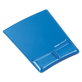 FELLOWES Gel Wrist Support with Attached Mouse Pad, 8.25 x 9.87, Blue - 9182201