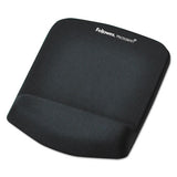 FELLOWES PlushTouch Mouse Pad with Wrist Rest, 7.25 x 9.38, Black - 9252001