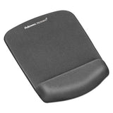 FELLOWES PlushTouch Mouse Pad with Wrist Rest, 7.25 x 9.38, Graphite - 9252201