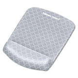 FELLOWES PlushTouch Mouse Pad with Wrist Rest with FoamFusion Technology, 7.25 x 9.38, Lattice Desig - 9549701