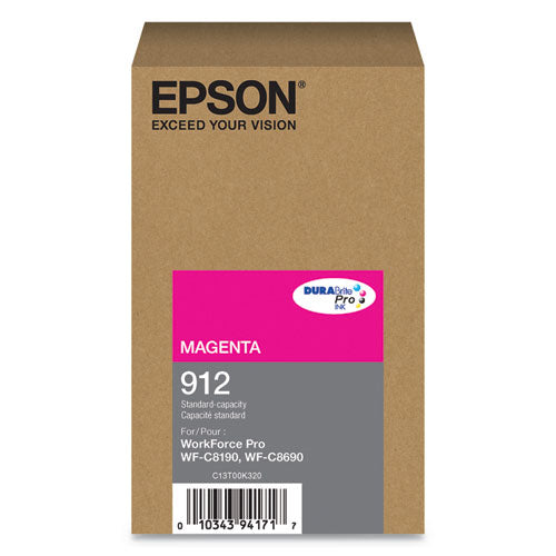 EPSON  (912) DURABrite Pro Ink, 1700 Page-Yield, Magenta - T912320