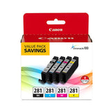2091C005 (CLI-281) Ink, Black/Cyan/Magenta/Yellow - 2091C005