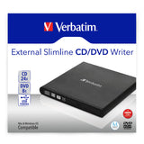 Verbatim Slimline CD/DVD optical disc drive DVD-RW Black - 98938