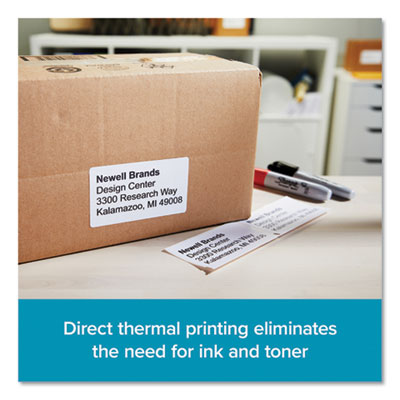 LW Shipping Labels, 2.31" x 4", White, 300 Labels/Roll, 6 Rolls/Pack - 2050765