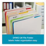 LW 1-Up File Folder, 0.56" x 3.43", White, 130 Labels/Roll, 6 Rolls/Pack - 2050812 DYMO