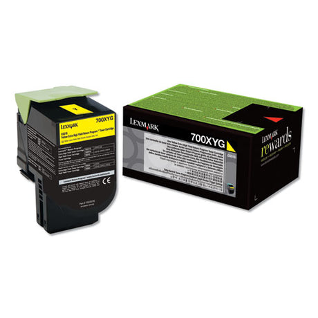 70C0XYG Return Program Extra High-Yield Toner, 4,000 Page-Yield, Yellow, TAA Compliant - 70C0XYG LEXMARK