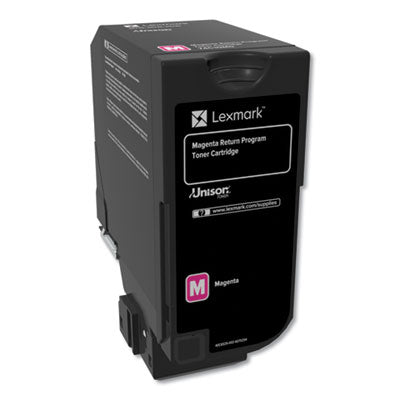 74C10M0 Return Program Unison Toner, 3,000 Page-Yield, Magenta - 74C10M0