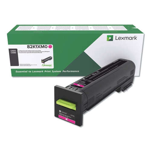 LEXMARK  Return Program Unison Extra High-Yield Toner, 22,000 Page-Yield, Magenta - 82K1XM0