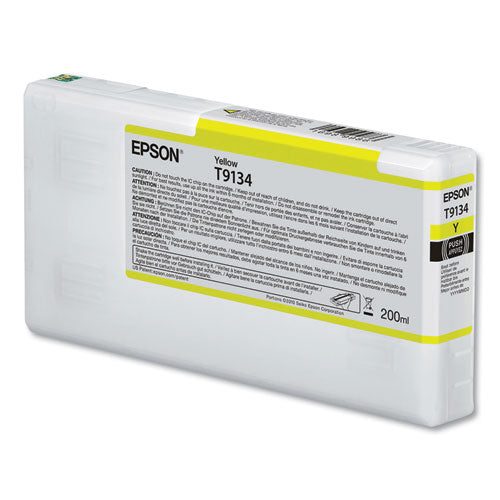 EPSON  (T913) UltraChrome HDX Ink, 200 mL, Yellow - T913400