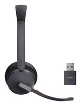 Yealink WH64 Hybrid Dual Teams Headset Wireless Head-band Office/Call center Micro-USB Bluetooth Black - 1208685