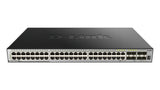 D-Link 48-port Layer 3 Stackable Managed Gigabit Switch including 4 x 1000BaseT/SFP & 4 x 10GE SFP+ - DGS-3630-52TC/SI