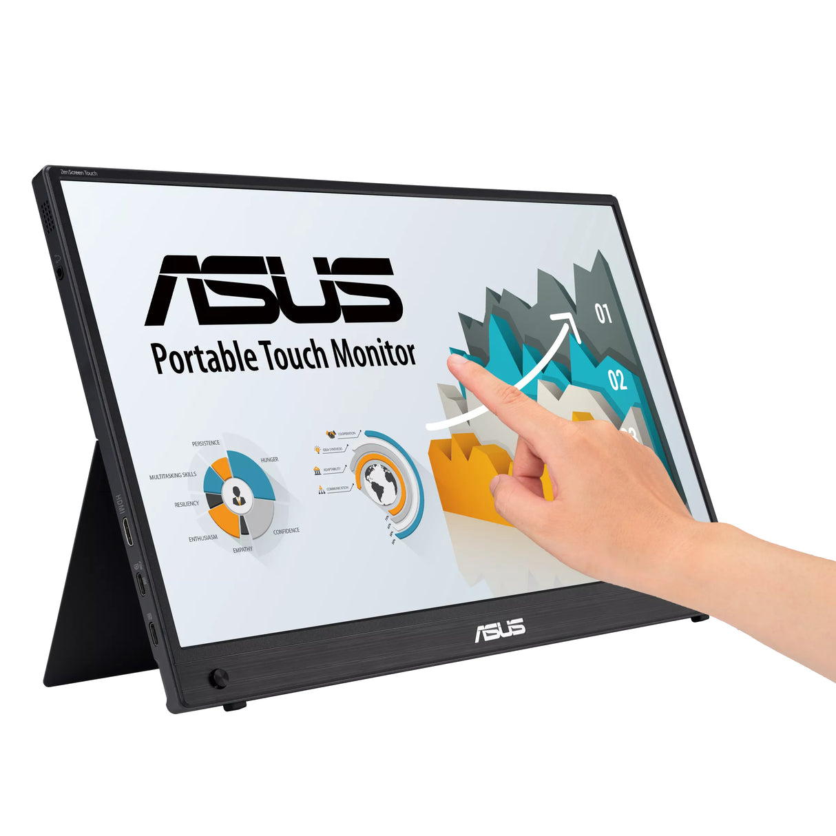 ASUS ZenScreen MB16AMTR computer monitor 39.6 cm (15.6") 1920 x 1080 pixels Full HD LCD Touchscreen Black - MB16AMTR