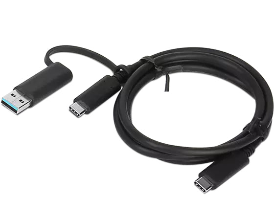 Lenovo 4X90U90618 USB cable USB 3.2 Gen 1 (3.1 Gen 1) 1 m USB A/USB C USB C Black - 4X90U90618 LENOVO