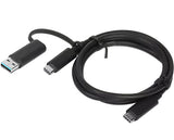 Lenovo 4X90U90618 USB cable USB 3.2 Gen 1 (3.1 Gen 1) 1 m USB A/USB C USB C Black - 4X90U90618 LENOVO