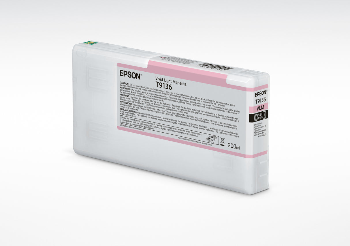 Epson Vivid Light Magenta UltraChrome HDX Ink Cartridge (220 ml) - T913600