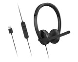Lenovo 4XD1P83425 headphones/headset Wired Head-band Calls/Music USB Type-A Black - 4XD1P83425