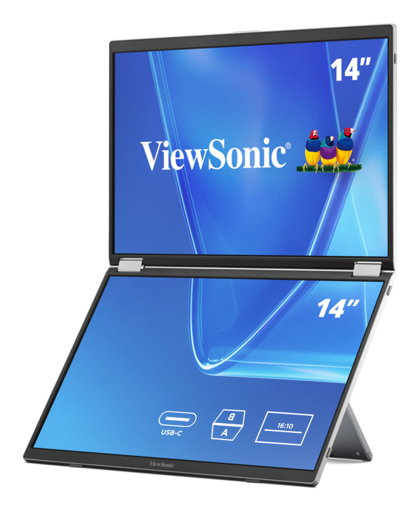 Viewsonic VG1457 portable TV/monitor Portable monitor Grey 35.6 cm (14") LED 1920 x 1200 pixels - VG1457