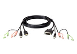 ATEN HDMI to DVI-D USB USB KVM Cable with Audio; 1,8M USB HDMI to DVI-D - 2L7D02DH
