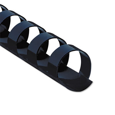 Plastic Comb Bindings for 11 x 8.5 Documents, 19 Rings, 0.5" (90-Sheet) Capacity, Navy Blue, 100/Pack - 52501