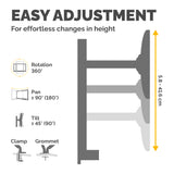 Fellowes Reflex Dual Monitor Arm - Dual Monitor Mount for 8KG 27 Inch Screens - Adjustable Monitor Desk Mount - Tilt 45° Pan 180° Rotation 360°, VESA 75 x 75/100 x 100 - Black - 8502601