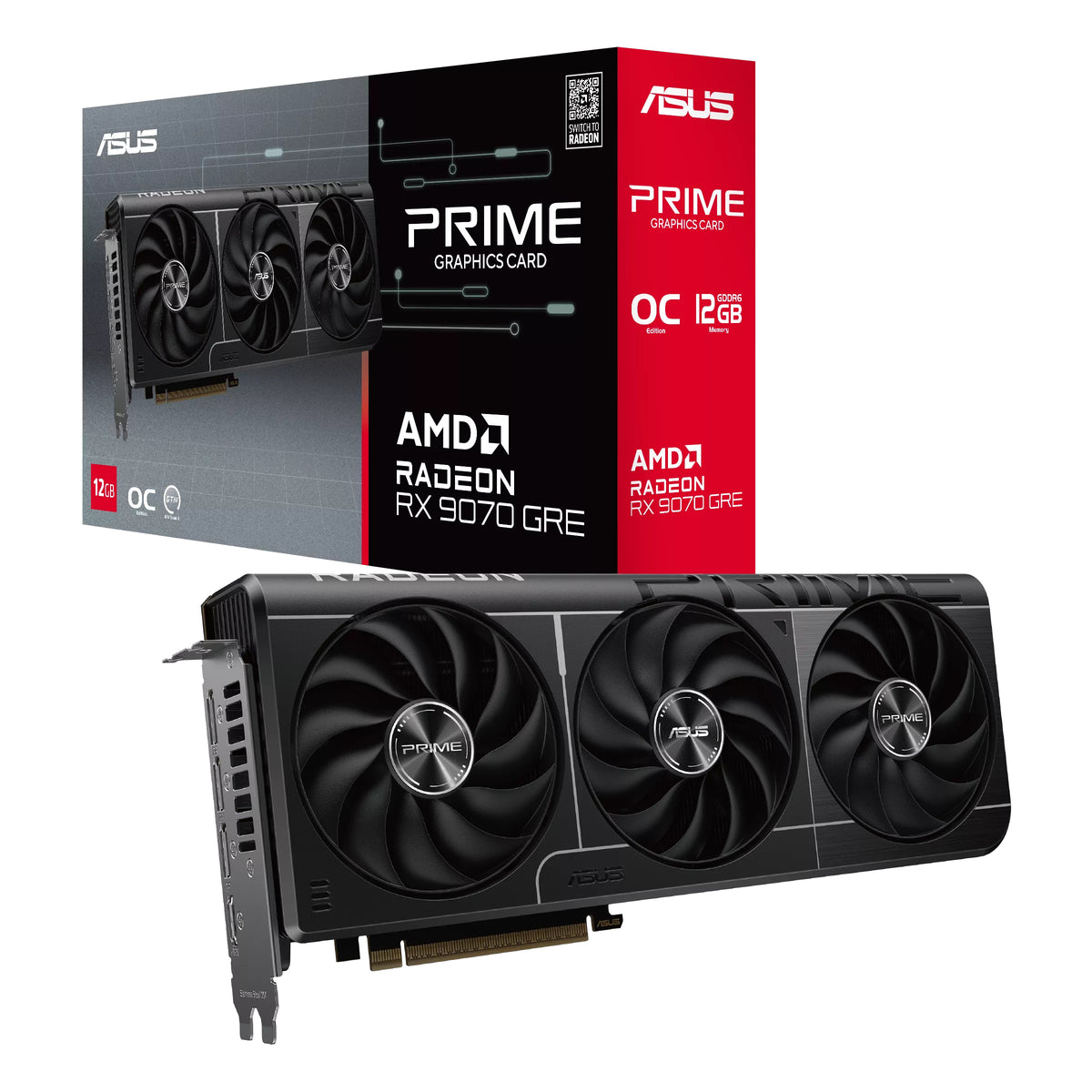 ASUS PRIME-RX9070GRE-O12G-EVO graphics card AMD Radeon RX 9070 GRE 12 GB GDDR6 - PRIME-RX9070GRE-O12G-EVO