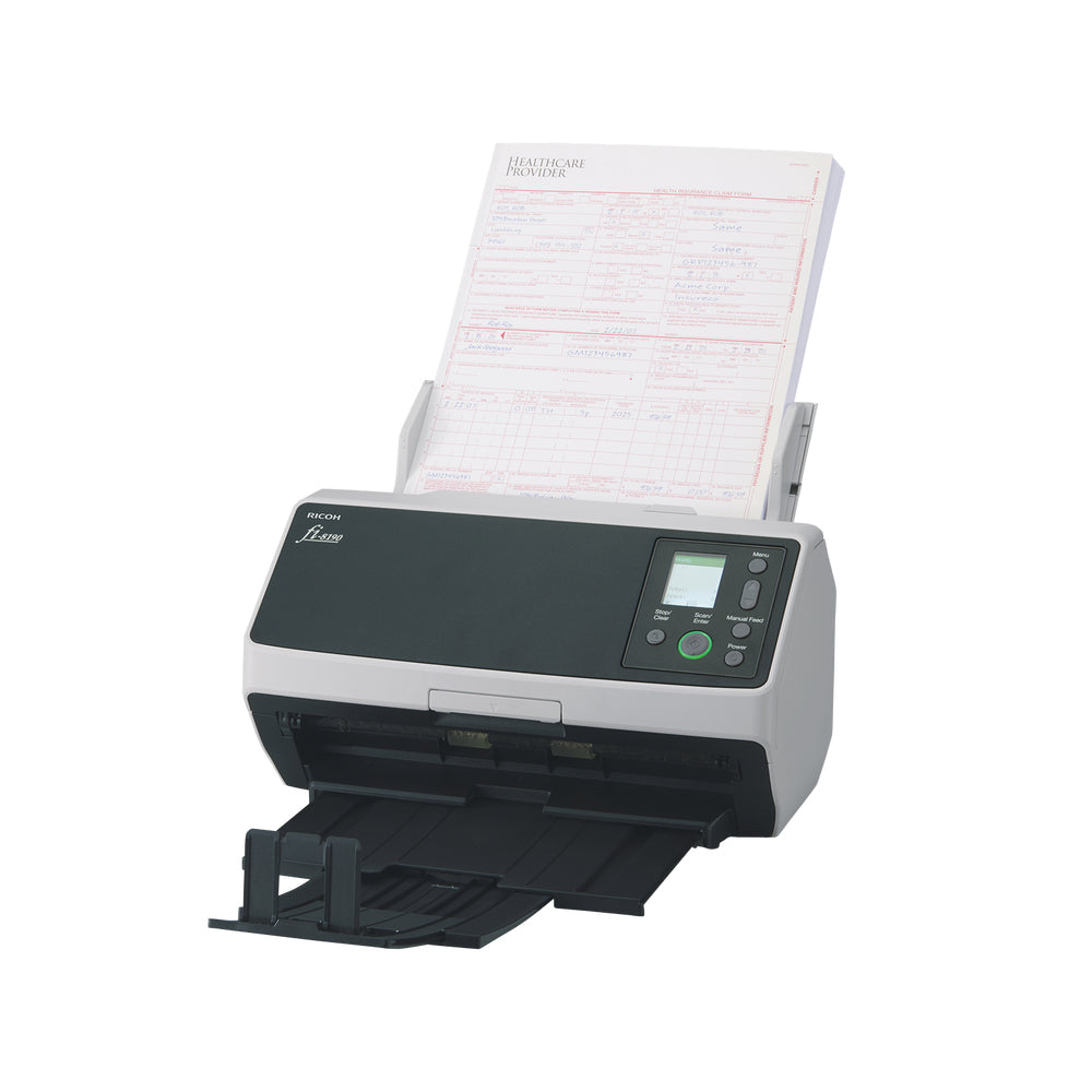 Ricoh fi-8190 ADF + Manual feed scanner 600 x 600 DPI A4 Black, Grey - PA03810-B005