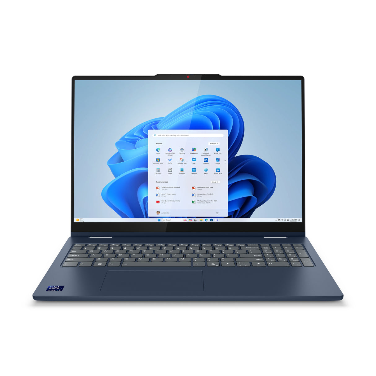 Lenovo IdeaPad 5 2-in-1 16IAL10 Intel Core Ultra 7 255U Hybrid (2-in-1) 40.6 cm (16") Touchscreen WUXGA 16 GB LPDDR5x-SDRAM 1 TB SSD Wi-Fi 6 (802.11ax) Windows 11 Home Swiss Blue - 83KS0012US