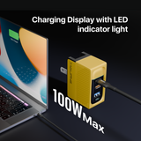 3 in 1 Multiport Wall Charger, 100W USB C Wall Charger, USB Fast Wall Charger Block, USB Charger Mul - HE1003US