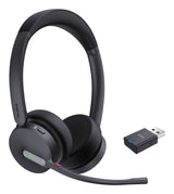 Yealink WH64 Hybrid Dual Teams Headset Wireless Head-band Office/Call center Micro-USB Bluetooth Black - 1208685