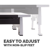 Fellowes Computer Monitor Stand with 5 Height Adjustments - Office Suites Monitor Riser with Storage Tray - Ergonomic Adjustable Monitor Stand for Computers - Max Weight 36KG/Max Size 28" - Graphite - 8031101