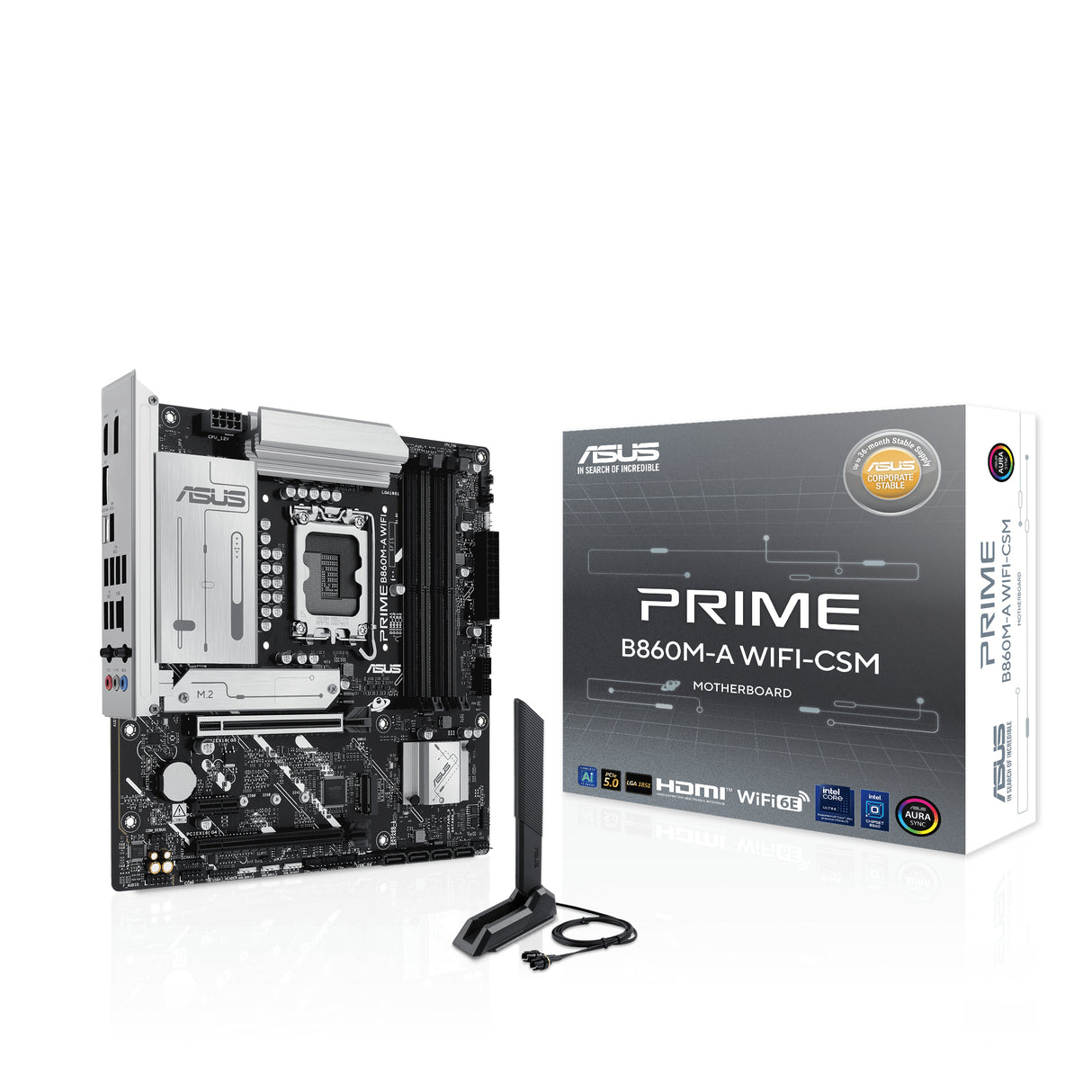 ASUS PRIME B860M-A WIFI-CSM motherboard Intel B860 LGA 1851 (Socket V1) micro ATX - PRIME B860M-A WIFI-CSM