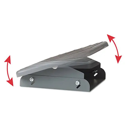 3M 3M Adjustable Height/Tilt Footrest, Nonskid Platform, 18w x 13d x 4 to 4.75h, Charcoal Gray - FR330