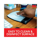 3M 3M Antimicrobial Gel Compact Mouse Pad with Wrist Rest, 8.6 x 6.75, Black - MW309LE