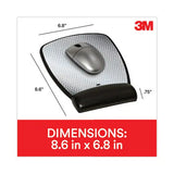 3M 3M Antimicrobial Gel Compact Mouse Pad with Wrist Rest, 8.6 x 6.75, Black - MW309LE