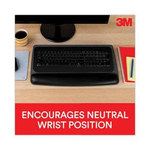 3M 3M Antimicrobial Gel Keyboard Wrist Rest Platform, 19.6 x 10.6, Black/Gray - WR420LE