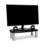 3M 3M Extra-Wide Adjustable Monitor Stand, 20" x 12" x 1" to 5.78", Silver/Black, Supports 40 lbs - MS90B