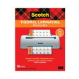 3M 3M Laminating Pouches, 3 mil, 9" x 11.5", Gloss Clear, 50/Pack - TP3854-50