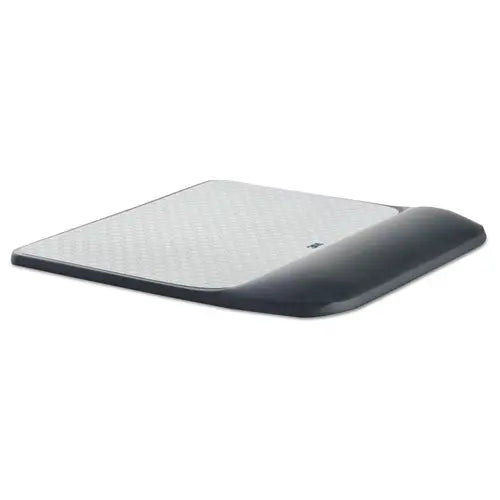 3M 3M Mouse Pad with Precise Mousing Surface and Gel Wrist Rest, 8.5 x 9, Gray/Black - MW85B