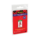 3M 3M Self-Sealing Laminating Pouches, 12.5 mil, 2.81" x 4.5", Gloss Clear, 5/Pack - LS853-5G