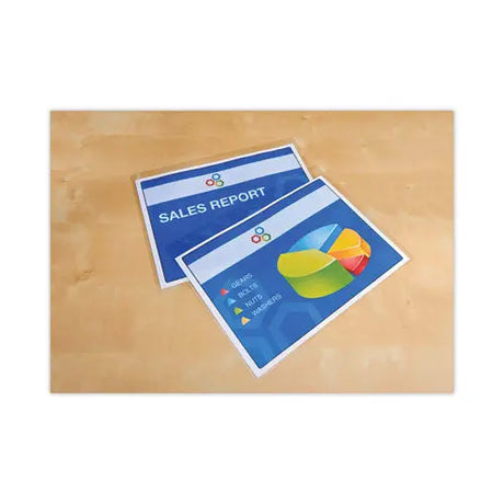 3M 3M Self-Sealing Laminating Pouches, 12.5 mil, 2.81" x 4.5", Gloss Clear, 5/Pack - LS853-5G