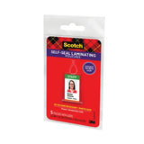 3M 3M Self-Sealing Laminating Pouches, 12.5 mil, 2.81" x 4.5", Gloss Clear, 5/Pack - LS853-5G
