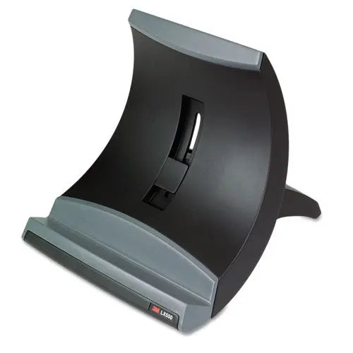 3M 3M Vertical Notebook Computer Riser with Cable Management, 9" x 12" x 6.5" to 9.5", Black/Charcoal G - LX550