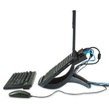 3M 3M Vertical Notebook Computer Riser with Cable Management, 9" x 12" x 6.5" to 9.5", Black/Charcoal G - LX550