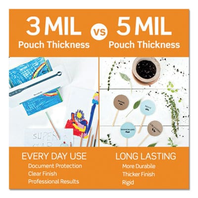 3M Business Machine Supplies Laminating Pouches, 5 mil, 2.25" x 4.25", Gloss Clear, 100/Pack - TP5852-100
