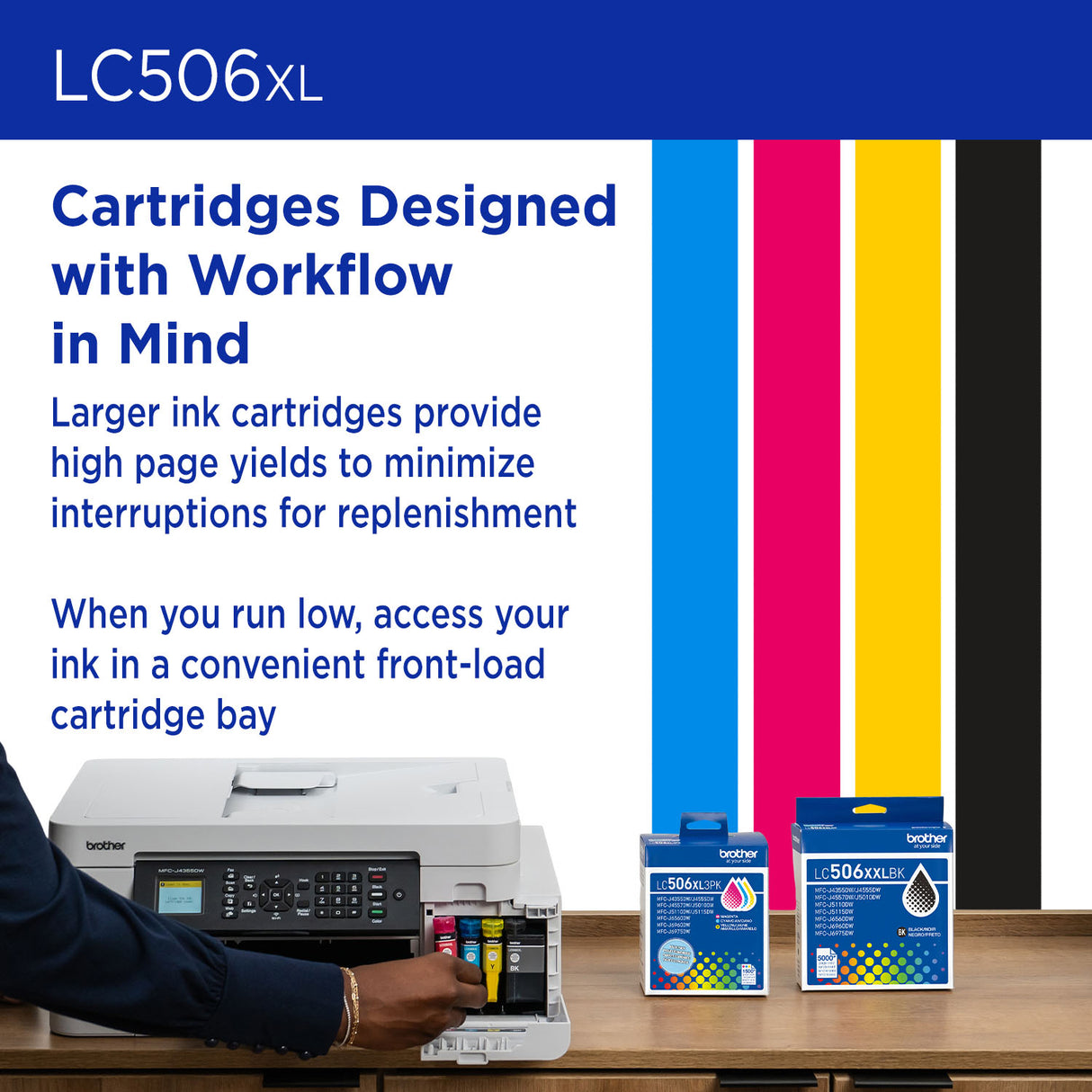 Brother High Yield Yellow Ink Cartridge (1,500 Yield) - LC506XLYS