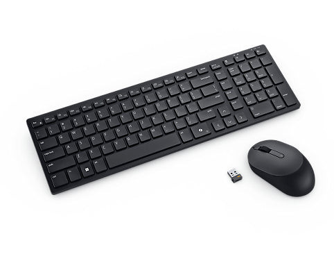 DELL KM555 keyboard Mouse included Universal RF Wireless + Bluetooth UK English Black - KM555-BLK-US DELL
