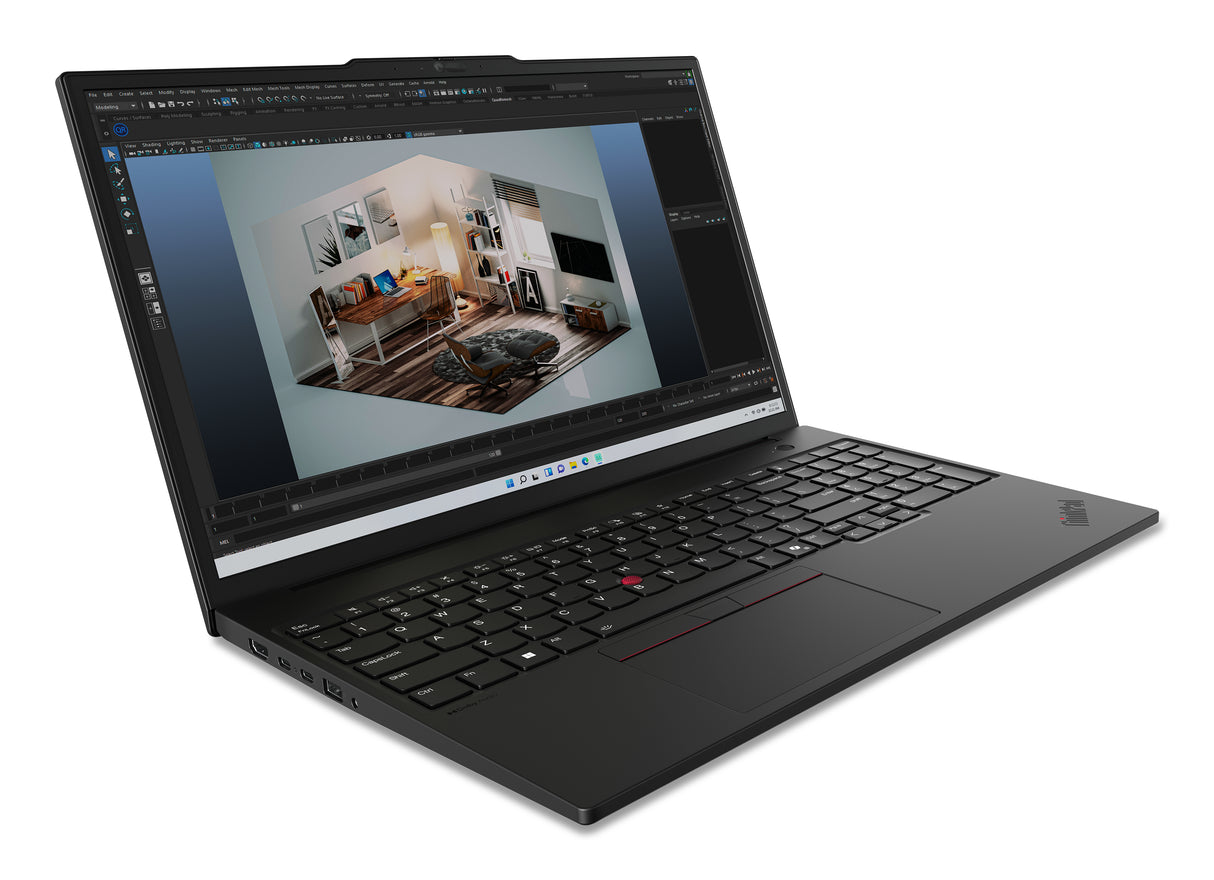 Lenovo ThinkPad P16s Gen 3 (Intel) Intel Core Ultra 7 155H Mobile workstation 40.6 cm (16") WUXGA 16 GB DDR5-SDRAM 512 GB SSD Wi-Fi 6E (802.11ax) Windows 11 Pro English Black - 21KS001HUS LENOVO
