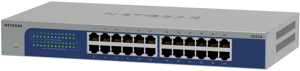 NETGEAR 24PT GIGABIT SWITCH Unmanaged Gigabit Ethernet (10/100/1000) Grey - GS524-300NAS