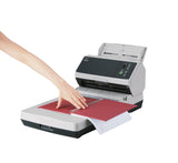 Ricoh FI-7480 W/ 5 YEAR EXCHANGE WARRANTY + 2 CONS KITS - DROP SHIP ADF + Manual feed scanner 600 x 600 DPI A4 Black, Grey - PA03810-B605
