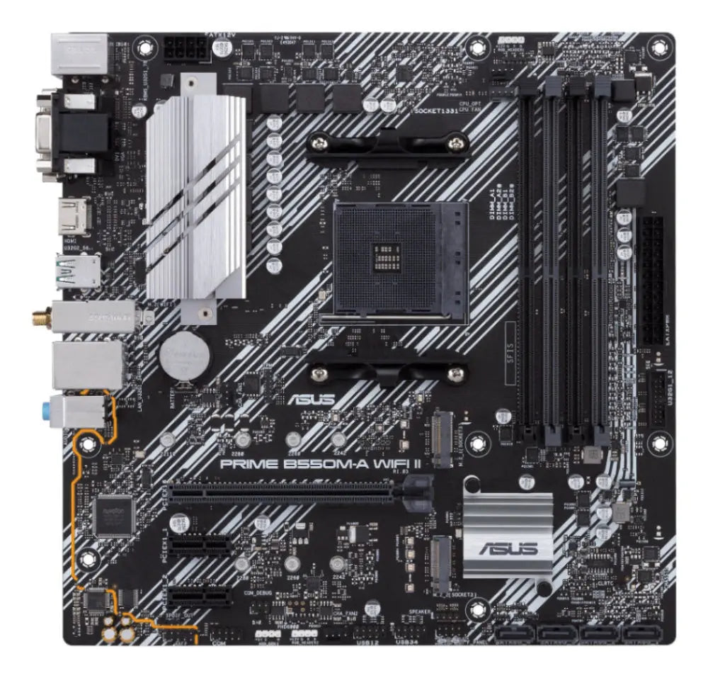 Asus motherboard on a white background